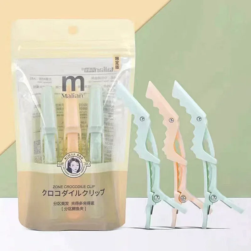 3Pcs Bunte Alligator Haar Clips Klemmen Friseur Professionelle Salon Haar Grip Krokodil Haarnadeln Haar Barber Zubehör