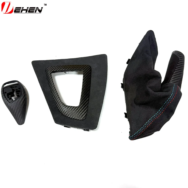 Carbon Fiber Car Handbrake Shift Lever Panel Sleeve Decorative Cover, Suitable for BMW 1 and 2 Series F20 F21 F22 F23 M Series