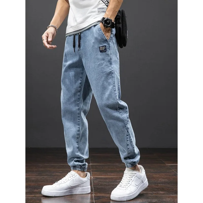 

Spring Summer Black Blue Cargo Jeans Men Streetwear Denim Jogger Pants Men Baggy Jean Trousers Plus Size