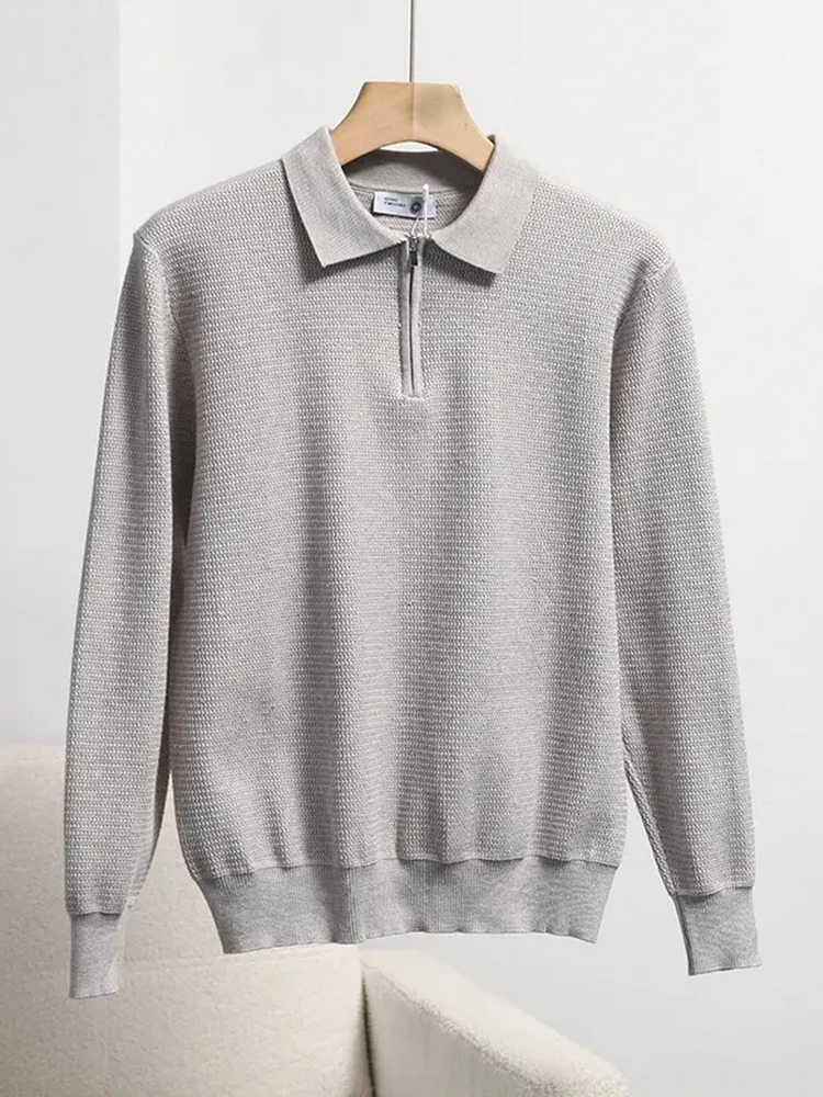 

Warm Knitted f Zipper Long Sve Ne Sweater for Men Casual Sle Comfortable Soft Fabric Retro Faion Autumn Wint...