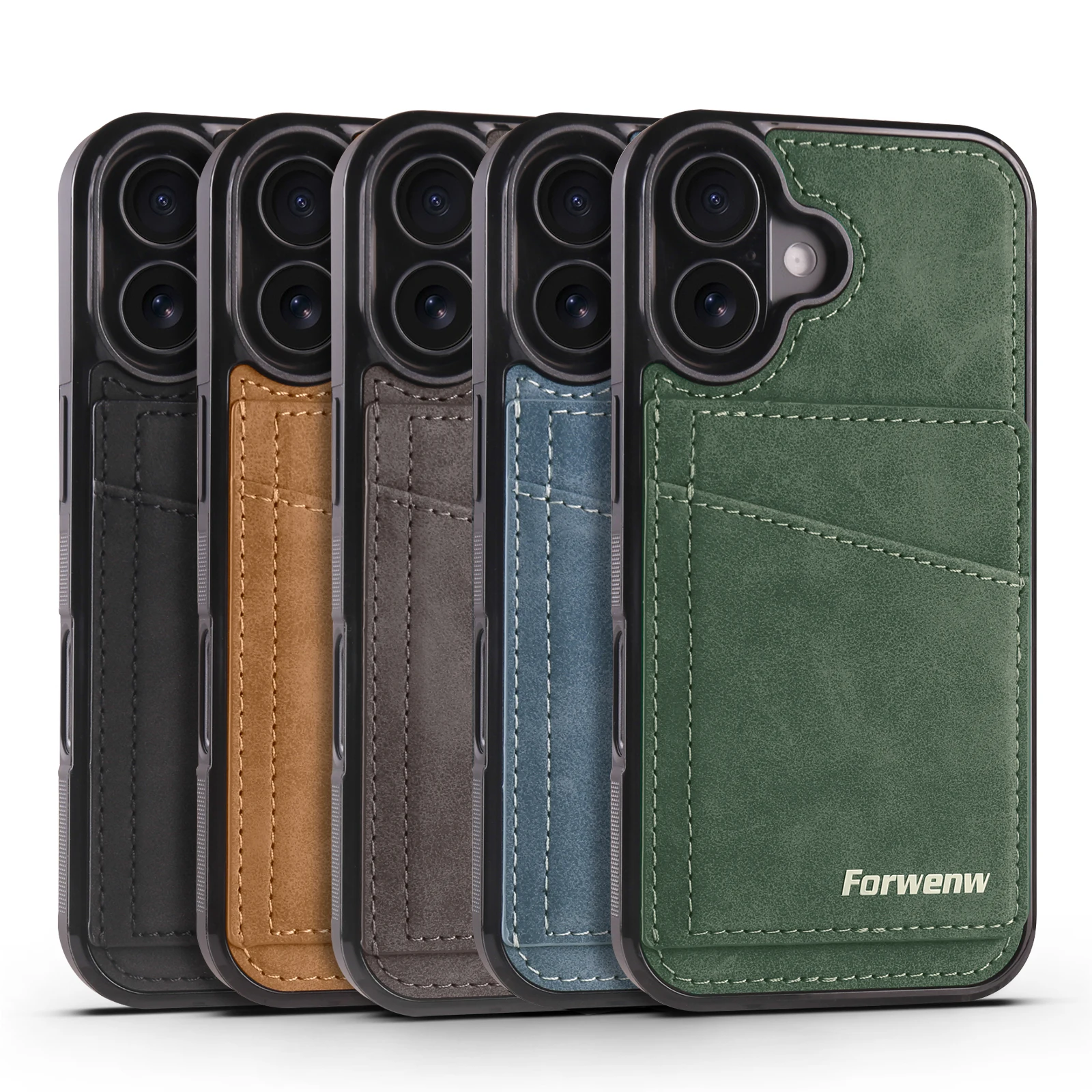 Business Flip Leather Wallet Card Case for iPhone 16 17 Air 16E 15 14 13 12 11 Pro Max Plus Mini Built-in Phone Cover Etui view 6