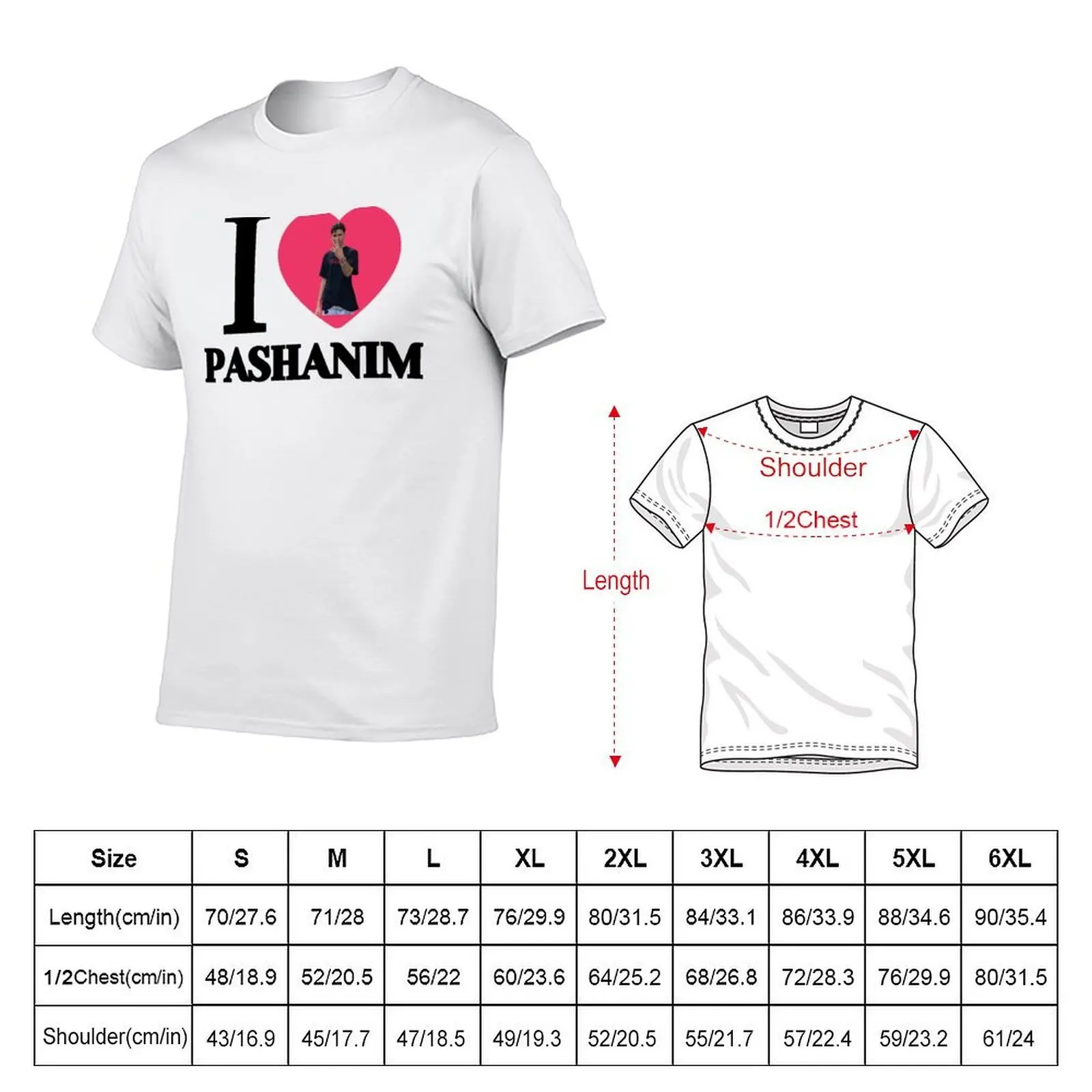 I LOVE PASHANIM SHIRT T-Shirt boys animal print summer clothes men graphic t shirts