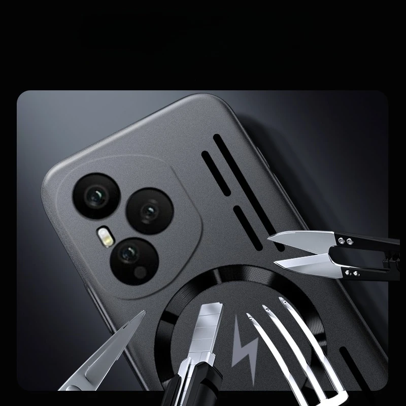 حافظة مغناطيسية رفيعة للغاية لتبديد الحرارة لهاتف Honor 400 Pro 400Pro Magsafe شحن لاسلكي طلاء معدني غطاء خلفي صلب للكمبيوتر الشخصي