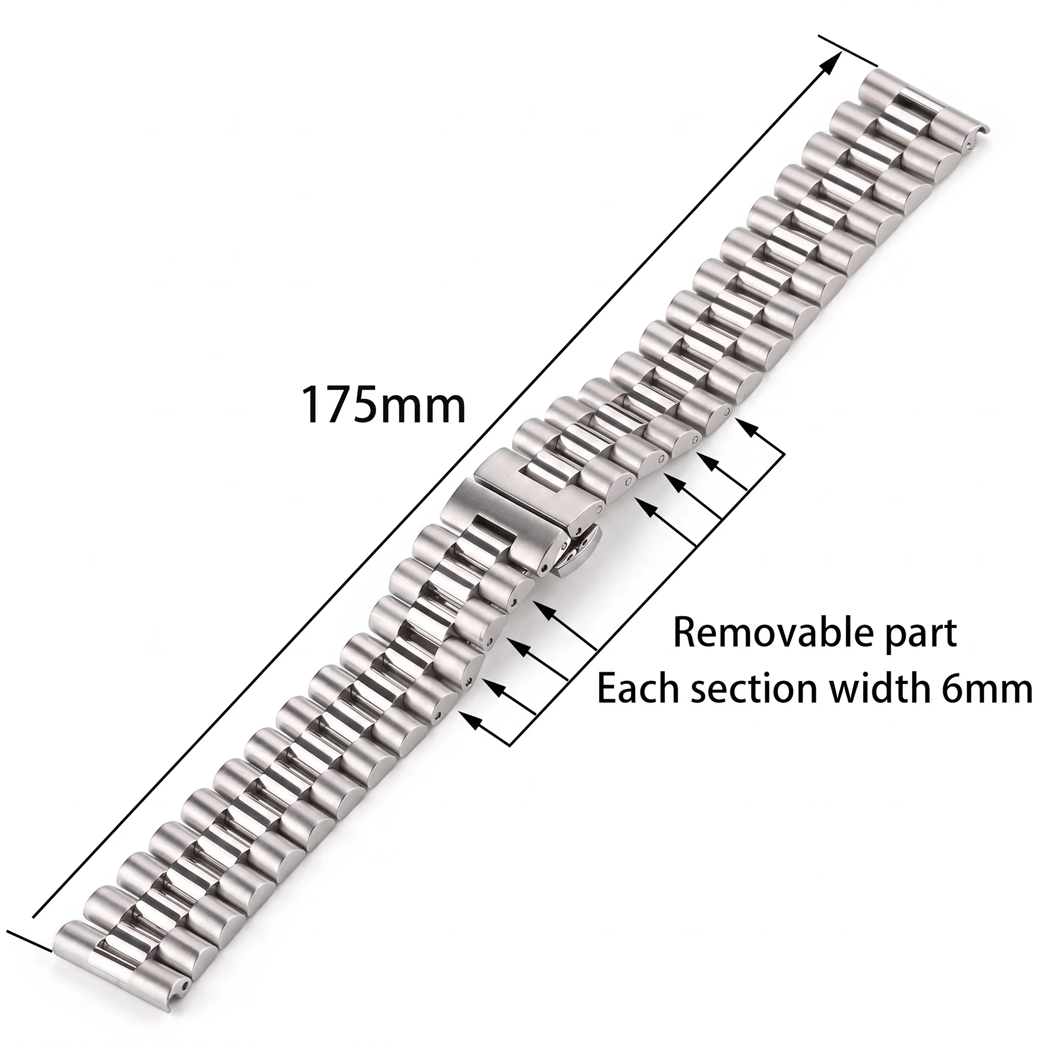 Stainless Steel Watch Band Bracelet Women Men Silver Solid Metal Watchband 16mm 18mm 20mm 21mm 22mm Strap Accessories