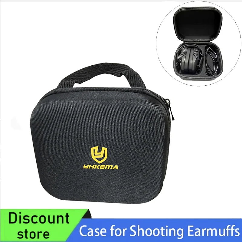 Hard Storage Bag for Shooting Headphones, Protective Case for Shooting Earmuffs, Can Store Safety Glasses