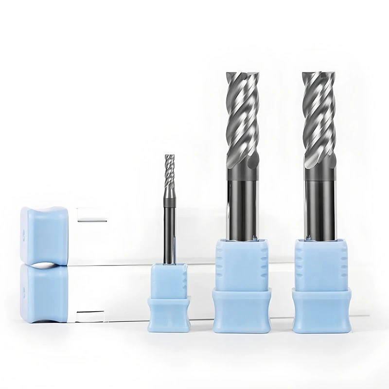 4 Flute HRC68 CNC Carbide End Mill 68 Degree Tungsten U-groove Unequal Helix Stainless Steel Roughing Milling Cutter Tool