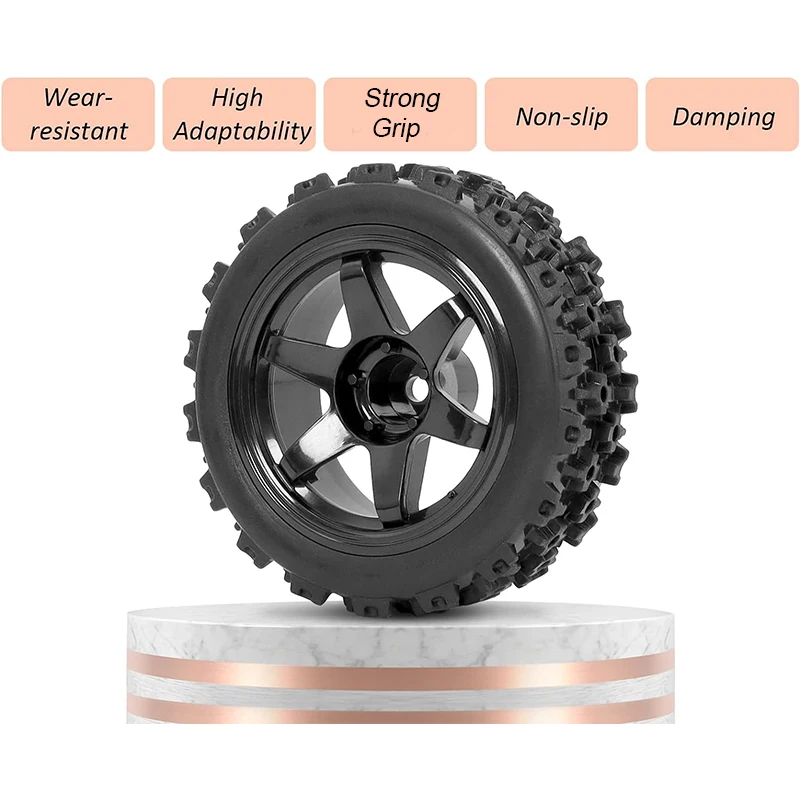 4PCS RC12mm Hex 1/12 1/14 1/16 1/18 RC Off Road Buggy Rally Wheels and Tires for Traxxas LaTrax Rally Wltoys 144001 124019 302e