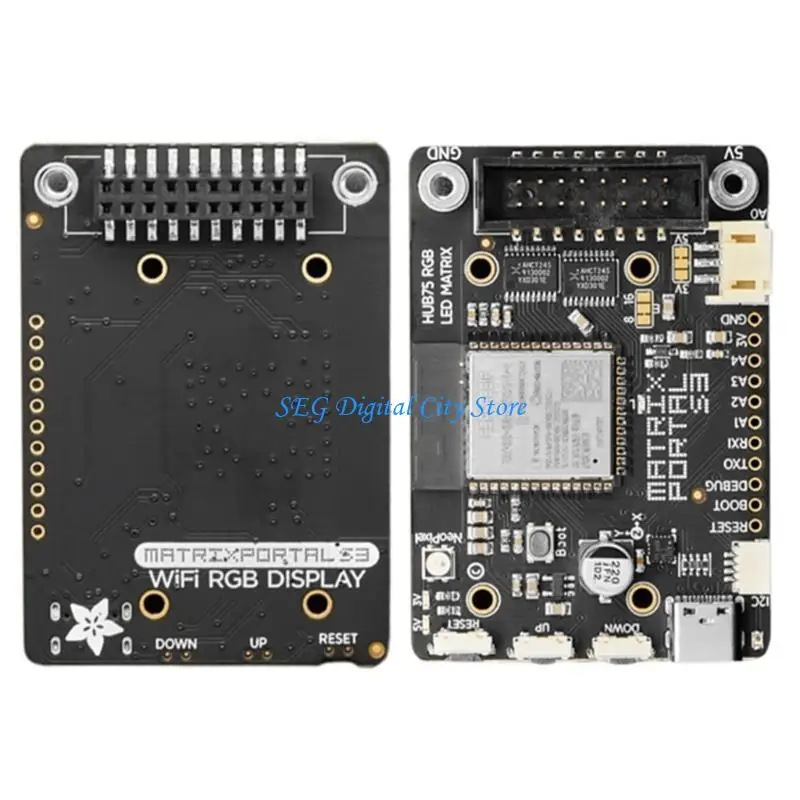 Acessório computador DIY U75B ESP32S3 LED MATRIXES DISPLAY DISPLAY PLACA