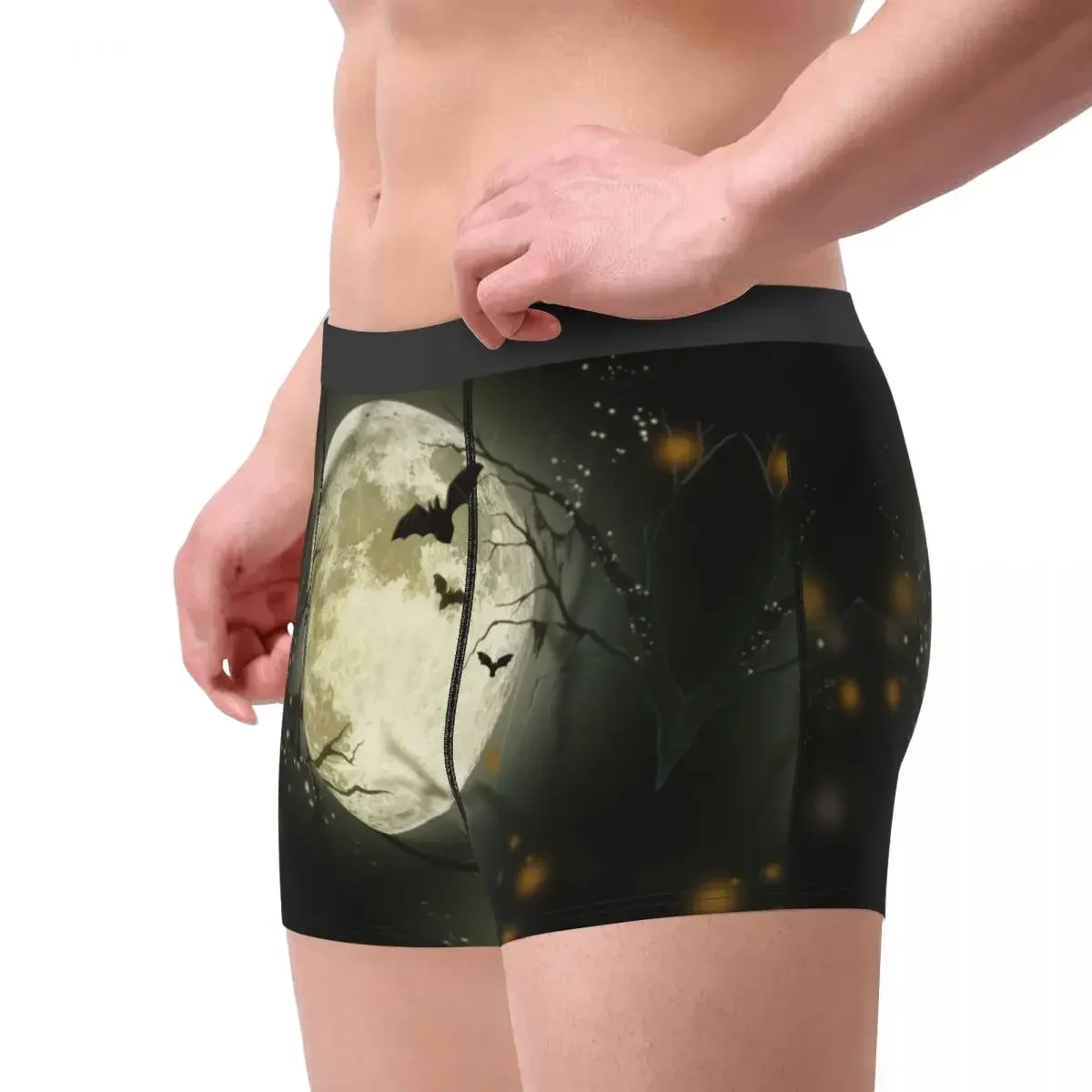 Halloween Raven Bat Animal Arts Underpants Breathbale Panties Man Underwear Sexy Shorts Boxer Briefs