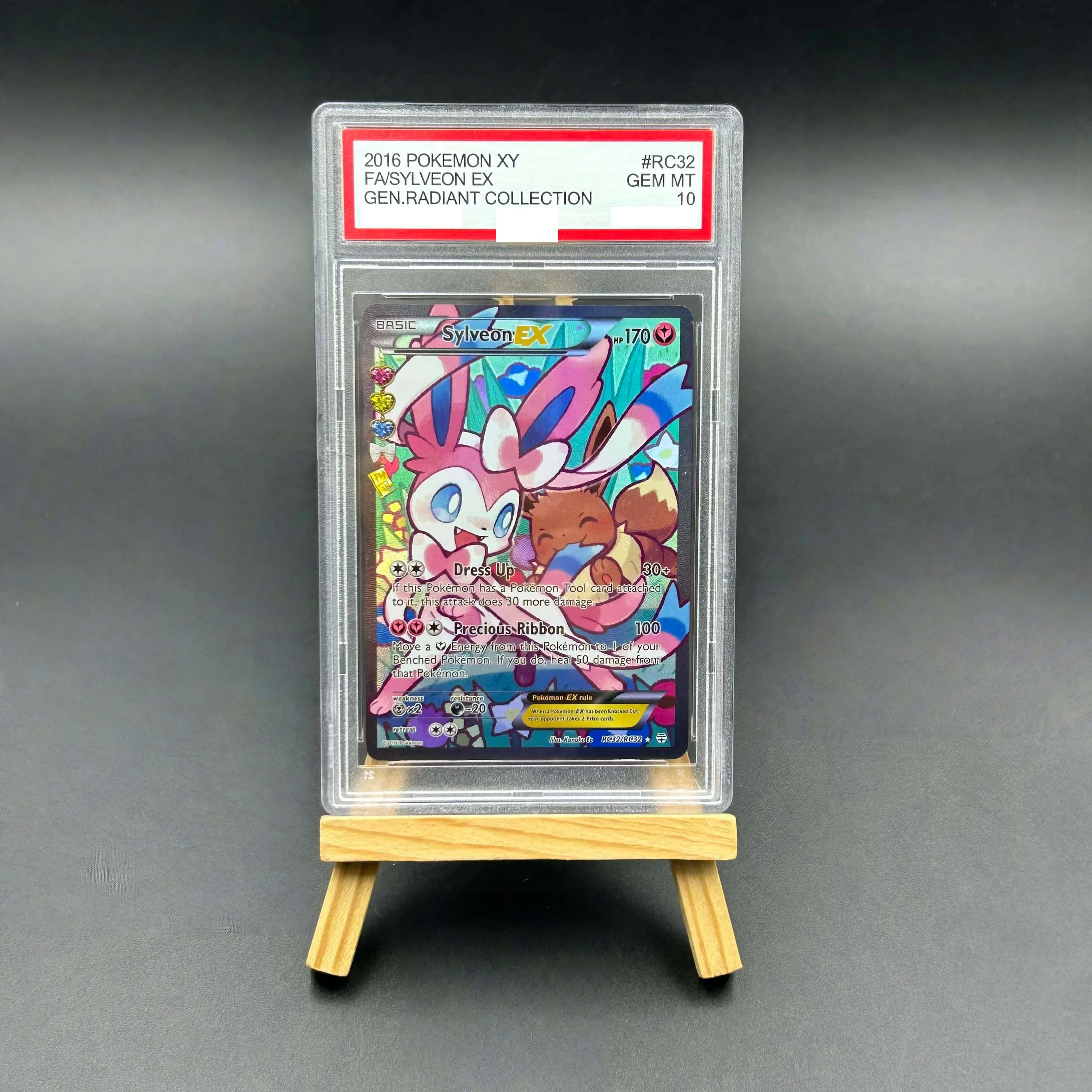 

2016 Pokemon XY Generations Radiant Collection Full Art Sylveon EX Holo Textured Card - Gem Mint 10 Collectible TCG