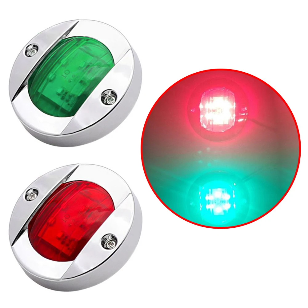 2 szt. Czerwona zielona dioda LED światło nawigacyjne łodzi 12V IP68 wodoodporna żeglarska lampka sygnalizacyjna światła ostrzegawcze jachtu morskiego — zdjęcie 6