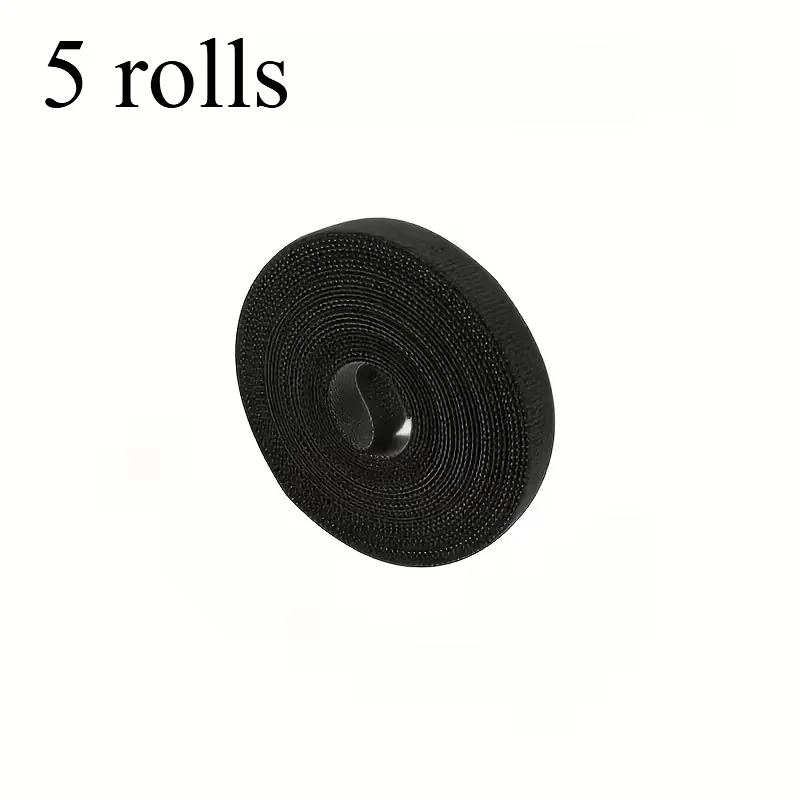 YITAPE 1M Silicone Hook and Loop Cable Organizer Reusable Cord Management Wire Wrap Strapping Tape for PC TV Phone Office Cable