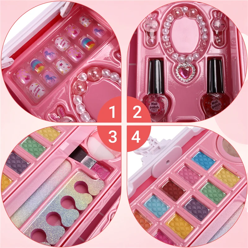 Fille Simulation semblant princesse maquillage jouer maison enfants cosmétiques rouge à lèvres fard à paupières ensemble pour enfants jeu de Cosplay