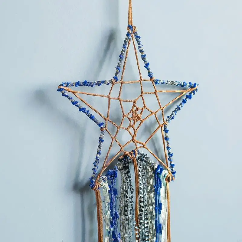 R9JF 50-200mm Star Shaped Frame for Handmade Dreamcatcher Making Wall Decor Metal Macrame Star Hoop Circle Ring