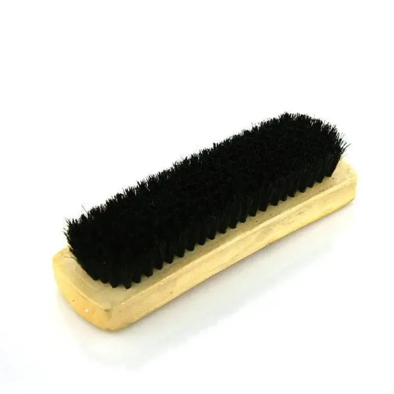 The Shoes Brush Bristles With Wooden Shoes Polishing Leather Shoe Polish Wipe Scrub Fur Soft Hair Wood Shoes Brush