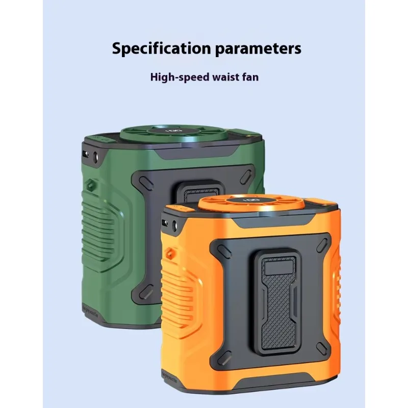 Latest Portable Wearable Hanging Mini Fan 4000 mAh USB Rechargeable Outdoor Camping Fan with Light Emitting Diode Display
