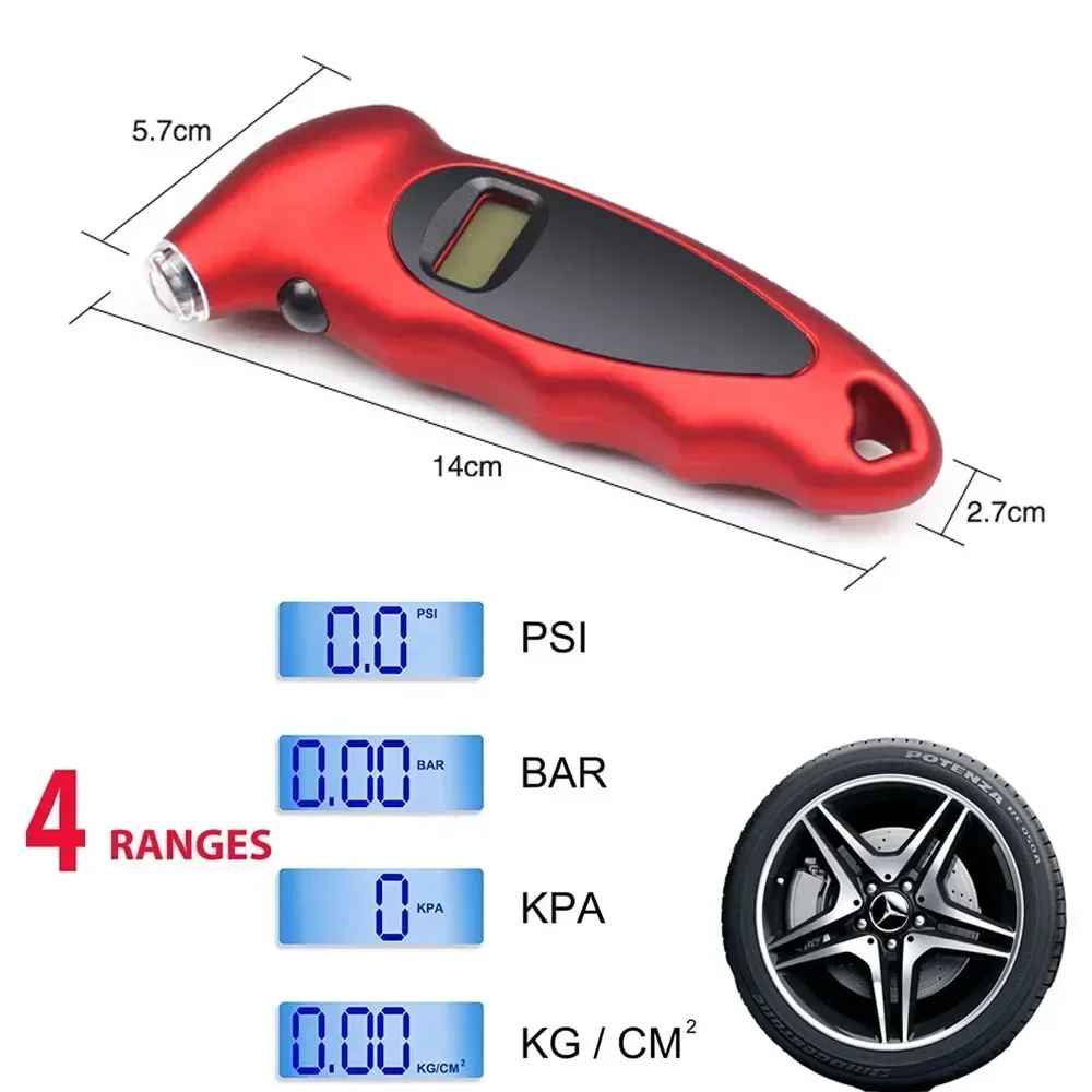 High-precision Digital Car Tire Air Pressure Gauge Meter 150PSI LCD Display Backlight Manometer Monitor for Car Truck Tyre