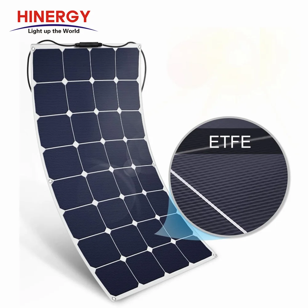 Hinergy ETFE Semi Flexible Solar Panel Price for RV Marine Caravan  Energy System