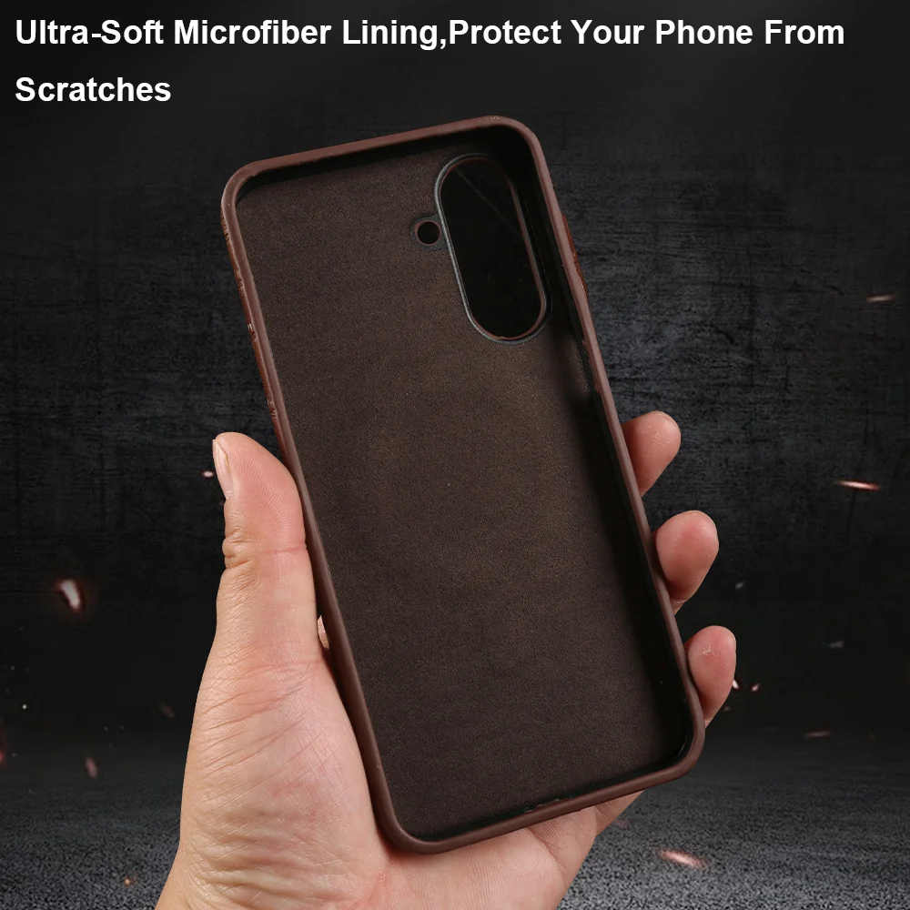 Etui z wysokiej jakości skóry krokodyla do Samsung Galaxy A17 A16 A36 A54 A55 A56 A26 A35 A15 S24 S25 FE S26 Plus, obudowa na telefon, tylna osłona — zdjęcie produktu 3