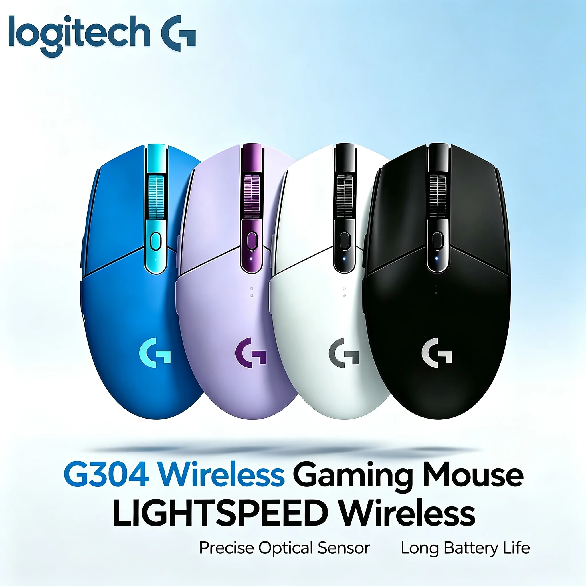 Logitech G304 2.4G Wireless Gaming Mouse Smooth Operation Ergonomic Mice For Gamer and Office Worker