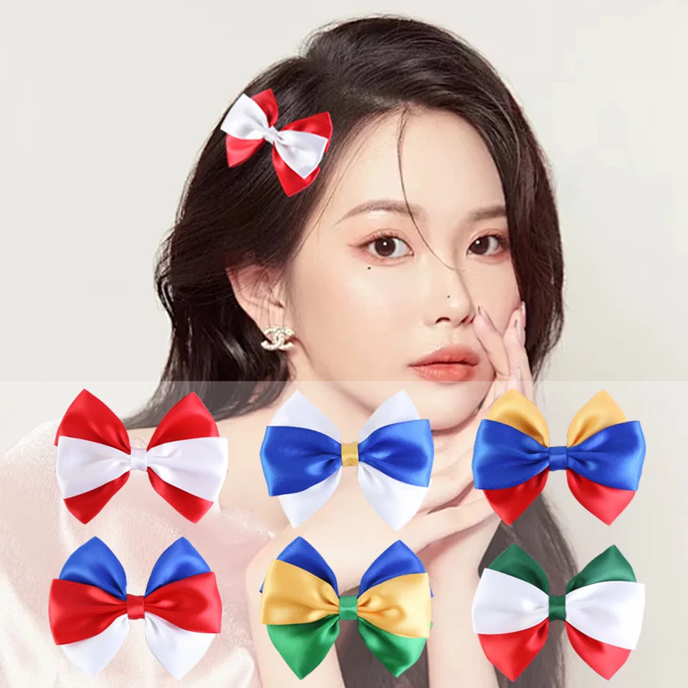 

Новая корейская версия, трехслойная тканевая заколка с бантом, шпилька для волос в британском стиле, женские аксессуары для волос, заколка для волос в морском стиле, оптовая продажа