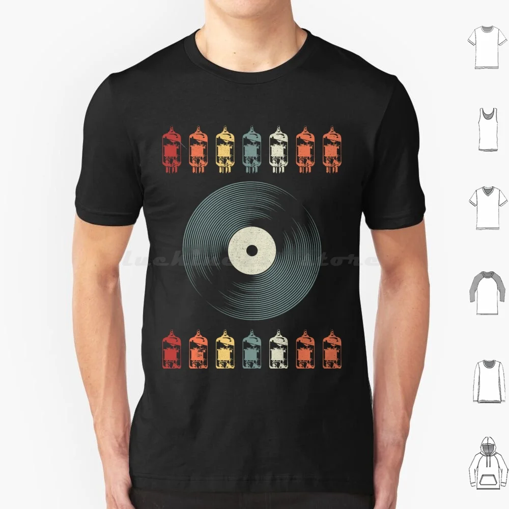 Retro Vinyl Vacuum Tube T Shirt Cotton Men Women DIY Print Waveform Sine Sawtooth Trianngle Square Synth Synths Synthesizer