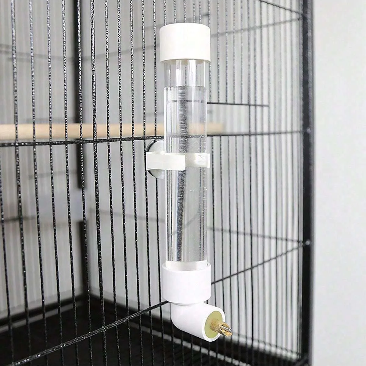 1pc-Parrot water dispenser, water bottle, hanging automatic feeder cage