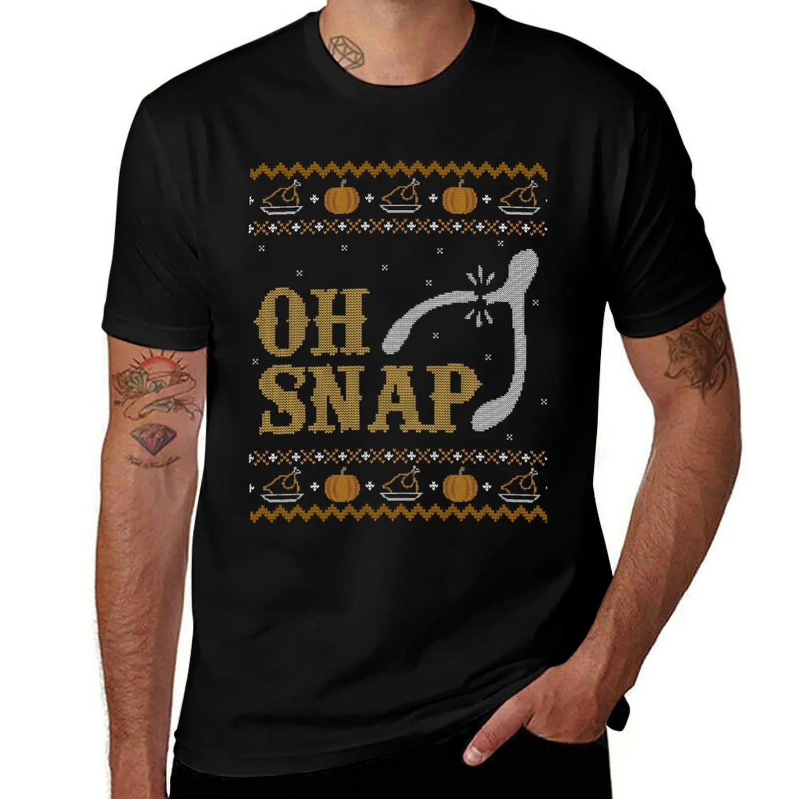 

Oh Snap, Ugly Thanksgiving Sweater T-Shirt man t shirts graphic man t shirts for men T-Shirt