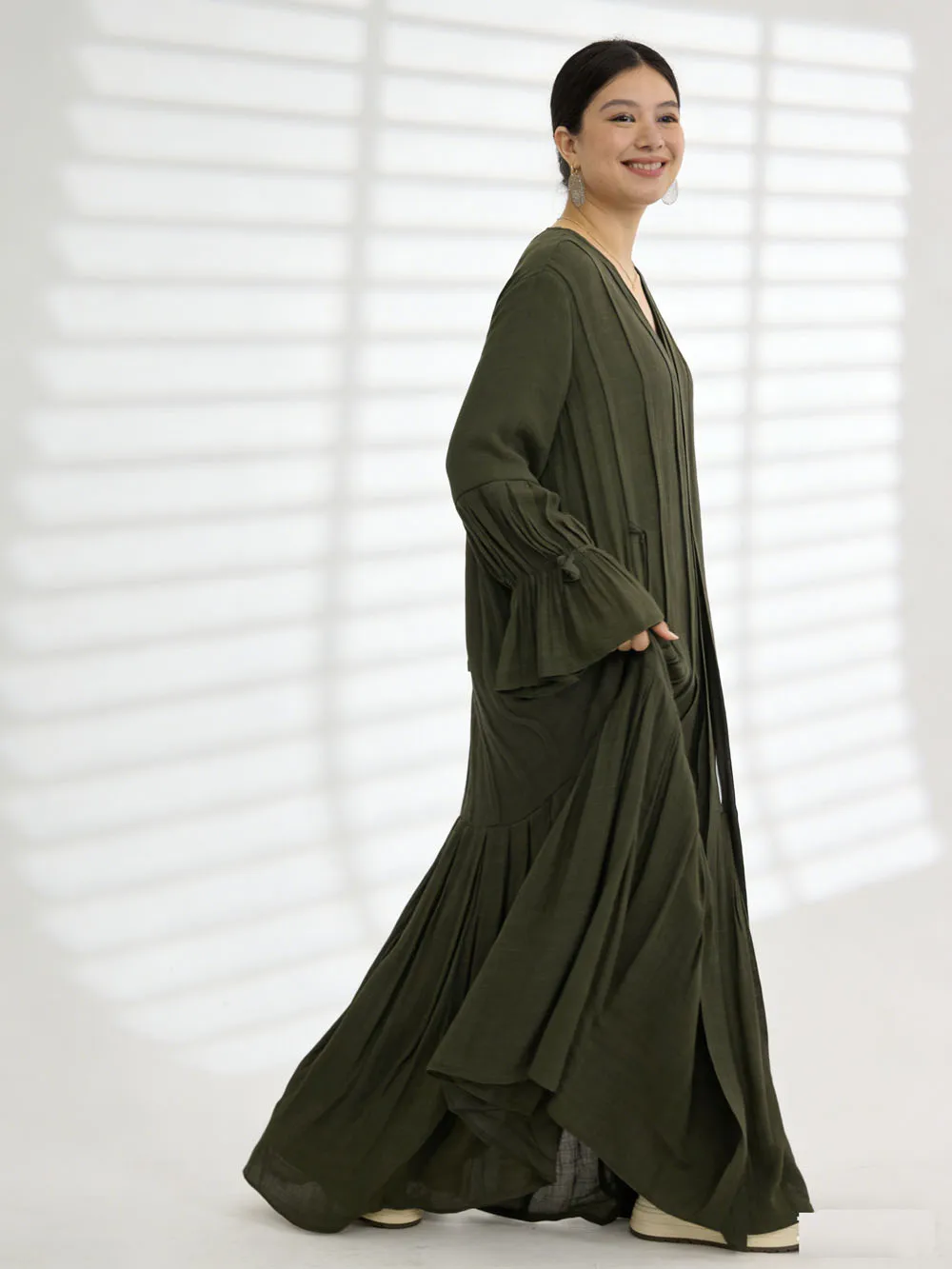 

Ид Рамадан Ид Дубай открытая Абая мусульманские женщины Джалабия Турция Кафтан дышащее кимоно кардиган хиджаб платье исламский халат арабский