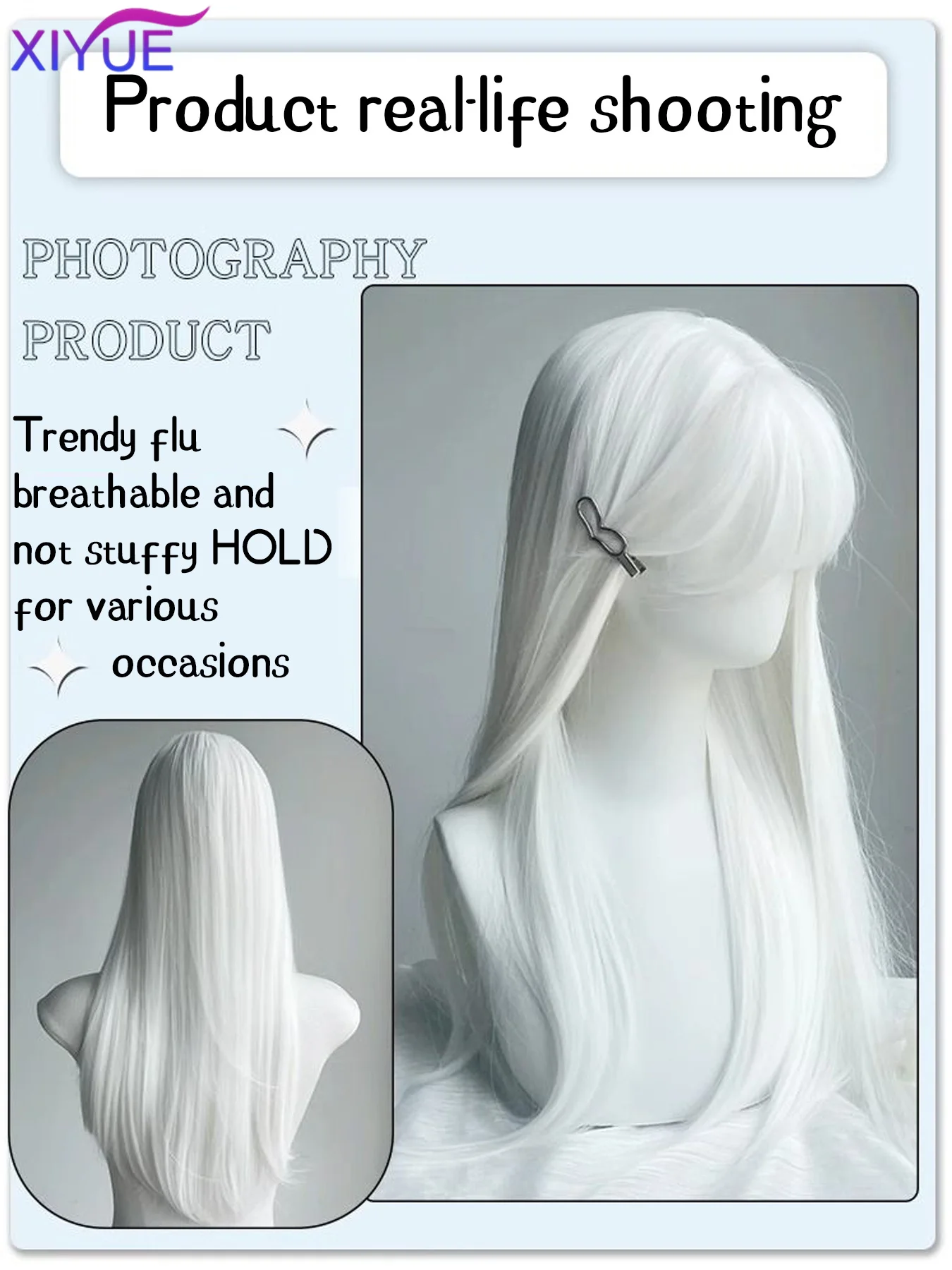 Peluca De Cosplay Plateada Con Trenzas | Fibra Sintética Resistente Al Calor | Talla Ajustable 54-60 Cm | Ideal Para Comic Con