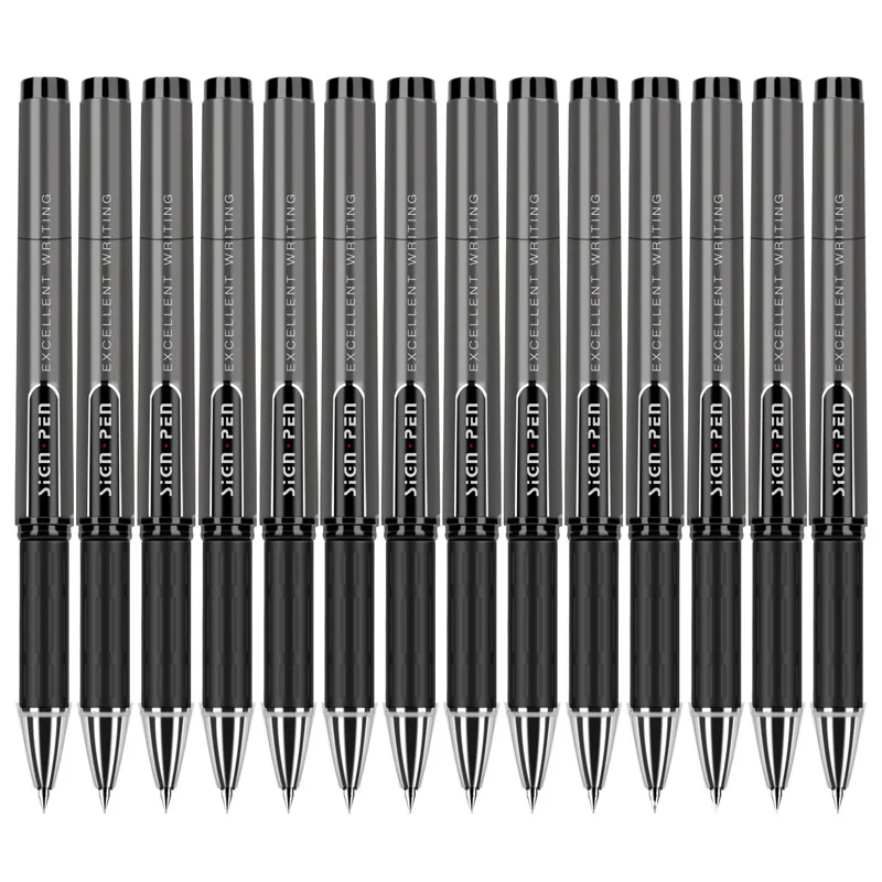 ديلي قابل للسحب جل أقلام الحبر الأسود 1.0 مللي متر متوسط نقطة توقيع قلم حبر جاف السلس الكتابة مكتب اللوازم المدرسية