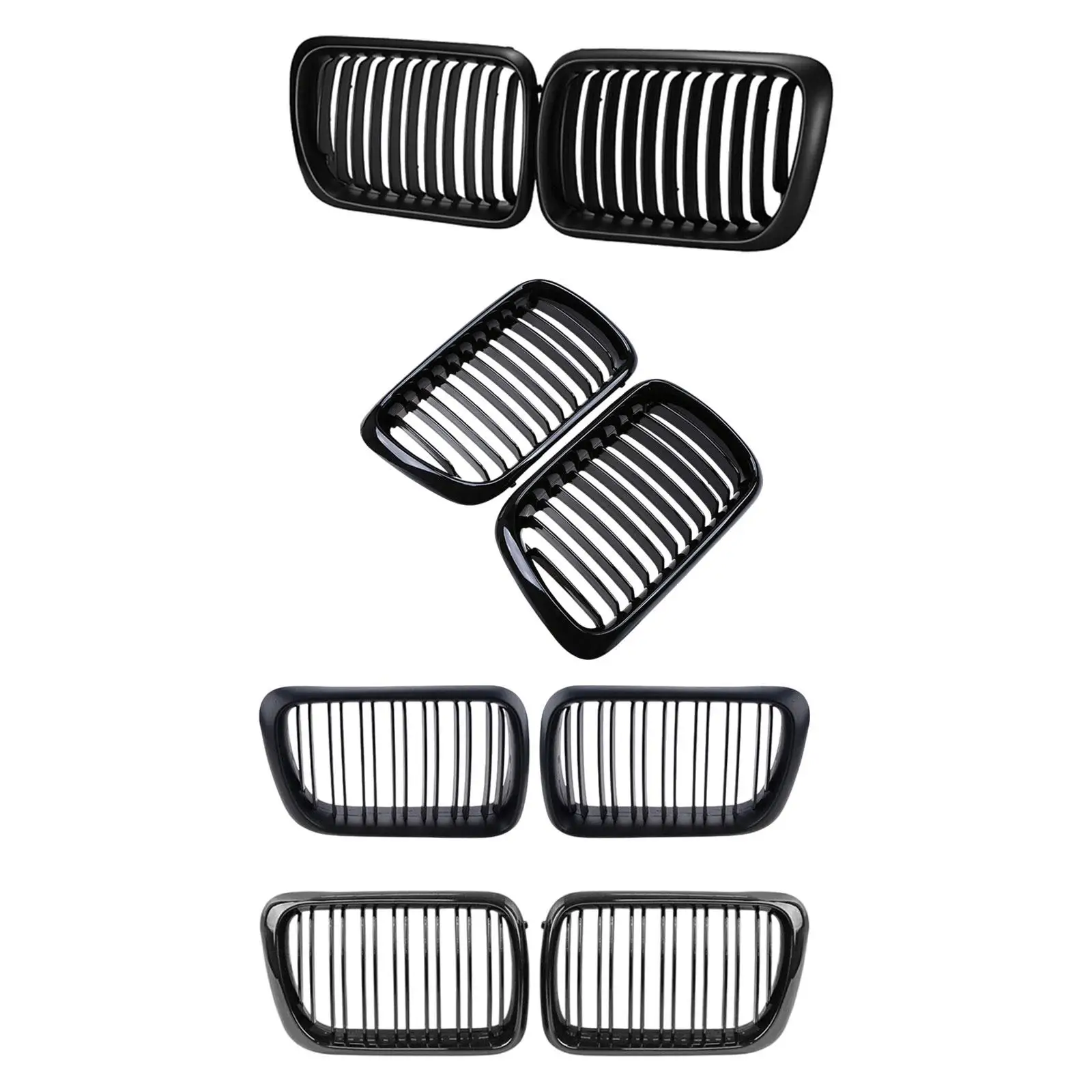 2x Front Kidney Grill Grille 51138195152 51138195151 Spare Part for BMW