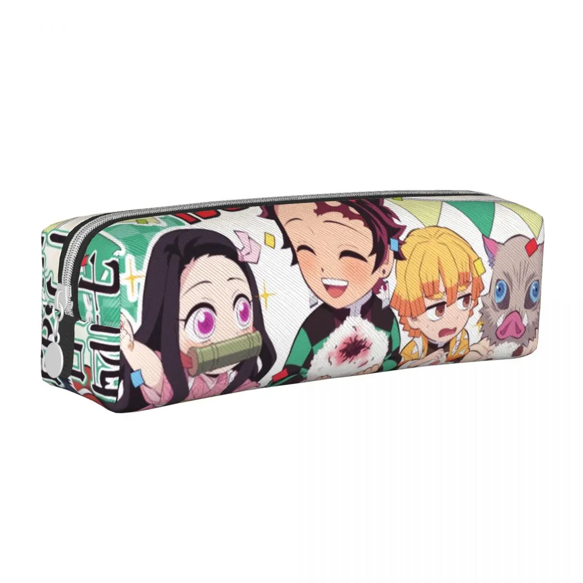 Demon Slayer Kamado Tanjirou Pencil Case Nezuko Agatsuma Zenitsu Pencilcases Pen Holder Girls Boys Bag Office Zipper Stationery