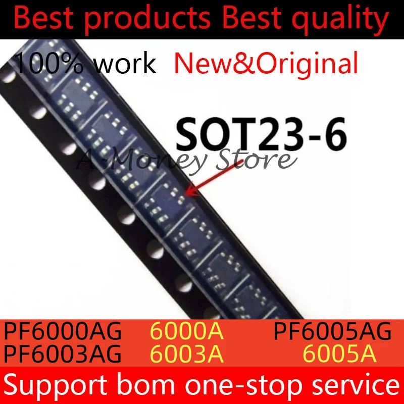 (5pcs)100% New PF6003AG PF6000AG PF6005AG 6000A 6003A 6005A sot23-6