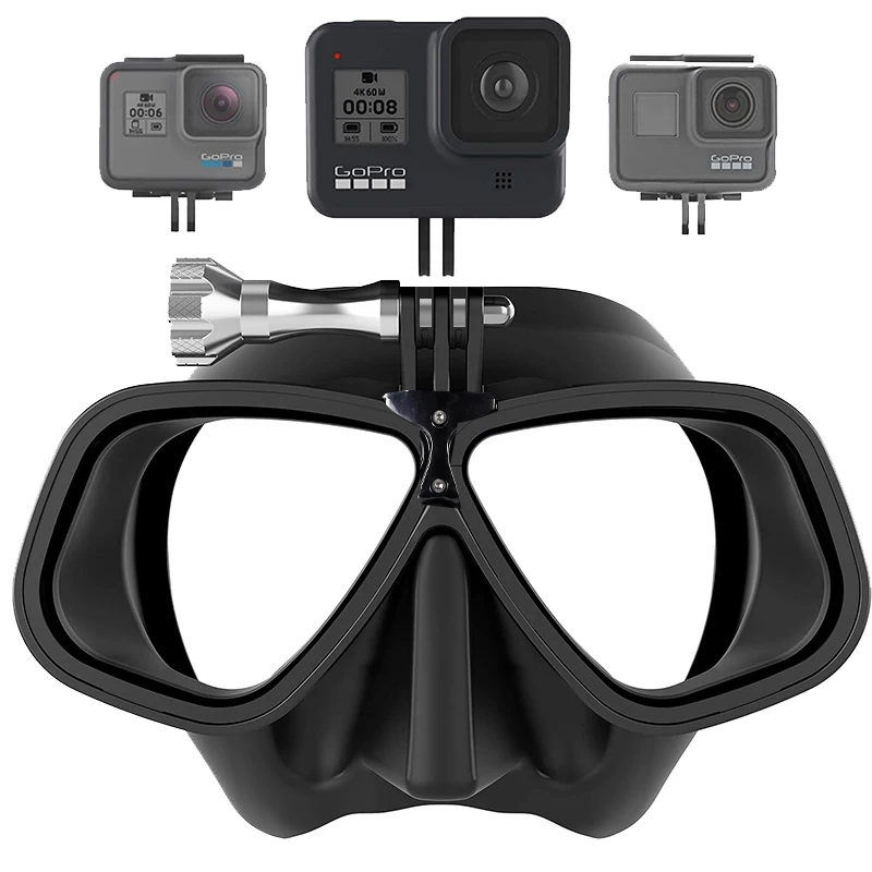 Amazing Diving Mask with Mount for GoPro Hero Scuba Diving, Snorkeling, Freediving, Superior Military-Grade Aluminum Alloy Frame