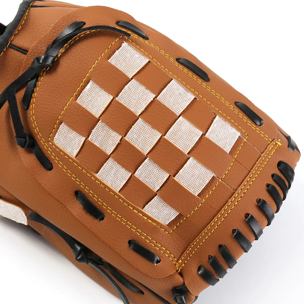 

Baseball Glove Left H 10.5 Inches Thick Woven Catcher Mitt Fielding Trainer Adult Softball Gloves Sports Infielders Glove
