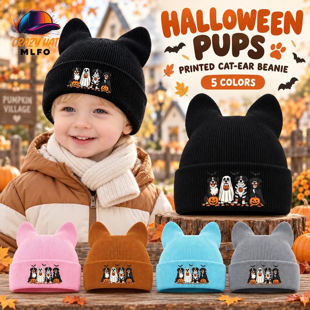 Y2K Vibe Toddler Knit Cold Hat 1‑3Y Colorful Cartoon Frog Print Kids Knitted Beanie Trendy Casual Children Cap