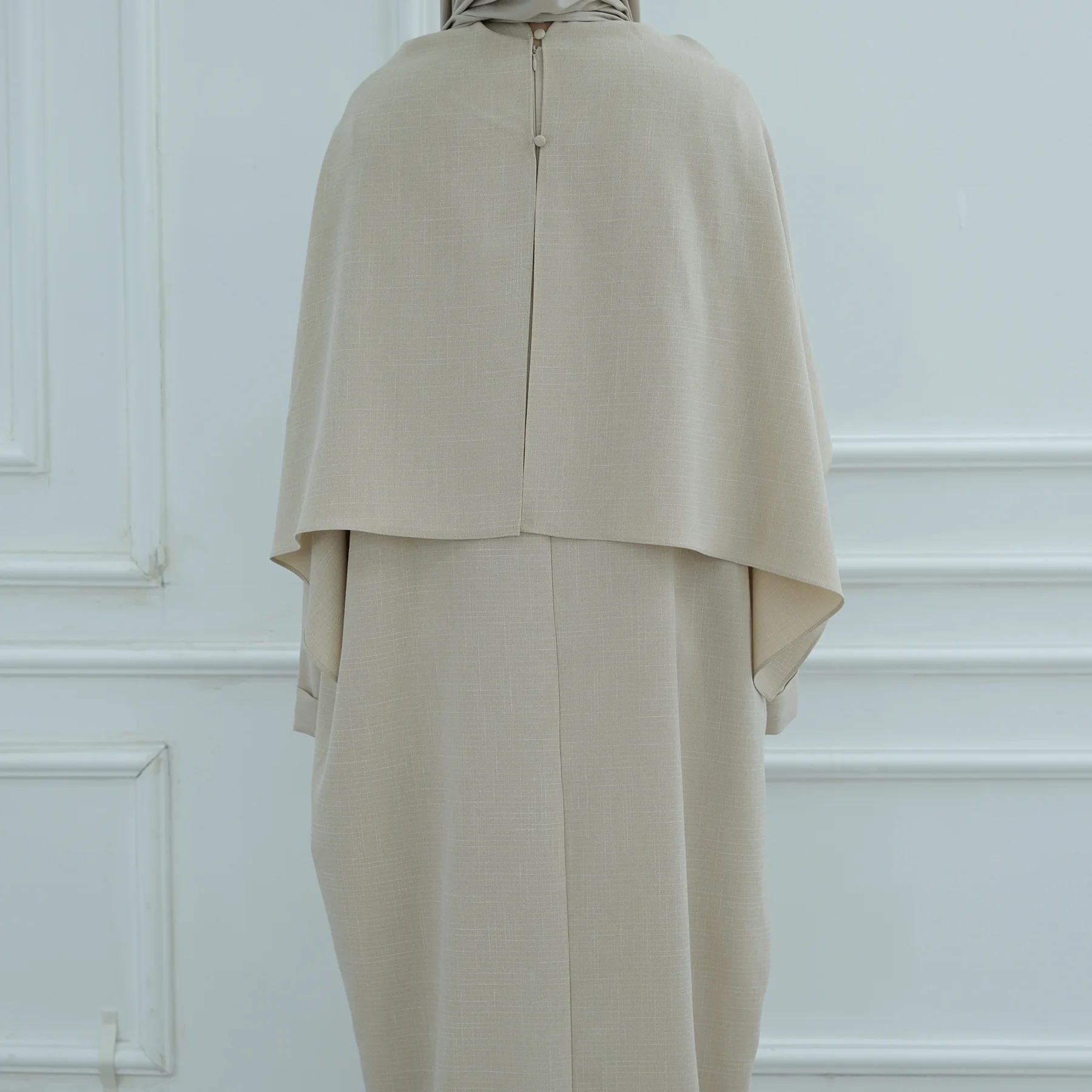 

Скромный комплект из двух предметов Абая с шарфом, мусульманское платье, исламская одежда, Дубай, Саудовская Халат, турецкое молитвенное платье, кафтан Джалабия, кафтан