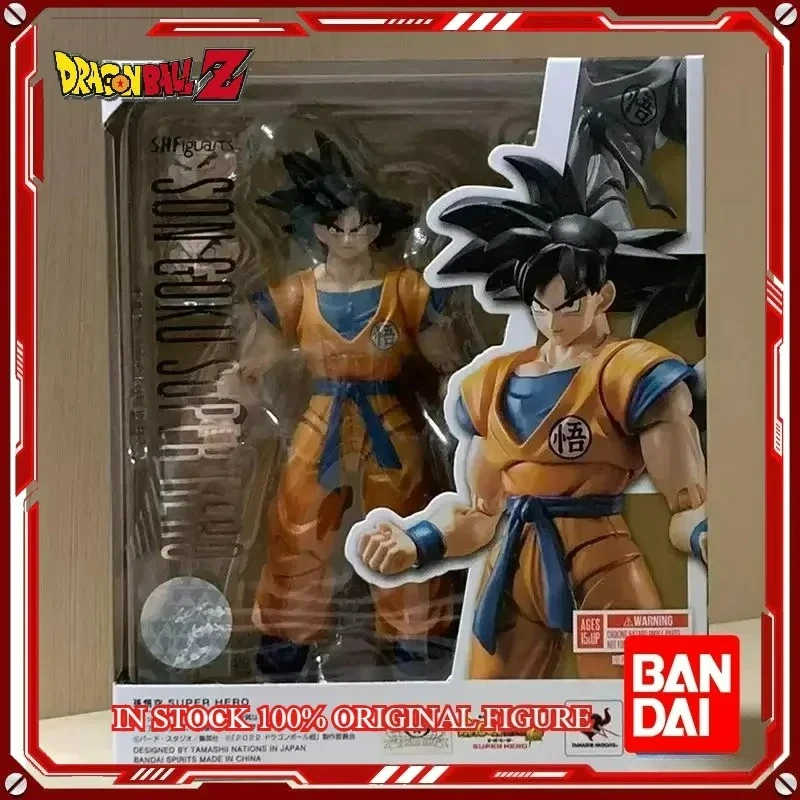 

In Stock Original S.H.Figuarts Son Goku SUPER HERO Dragon Ball Super Hero In Stock Anime Action Collection Figures Model Toys