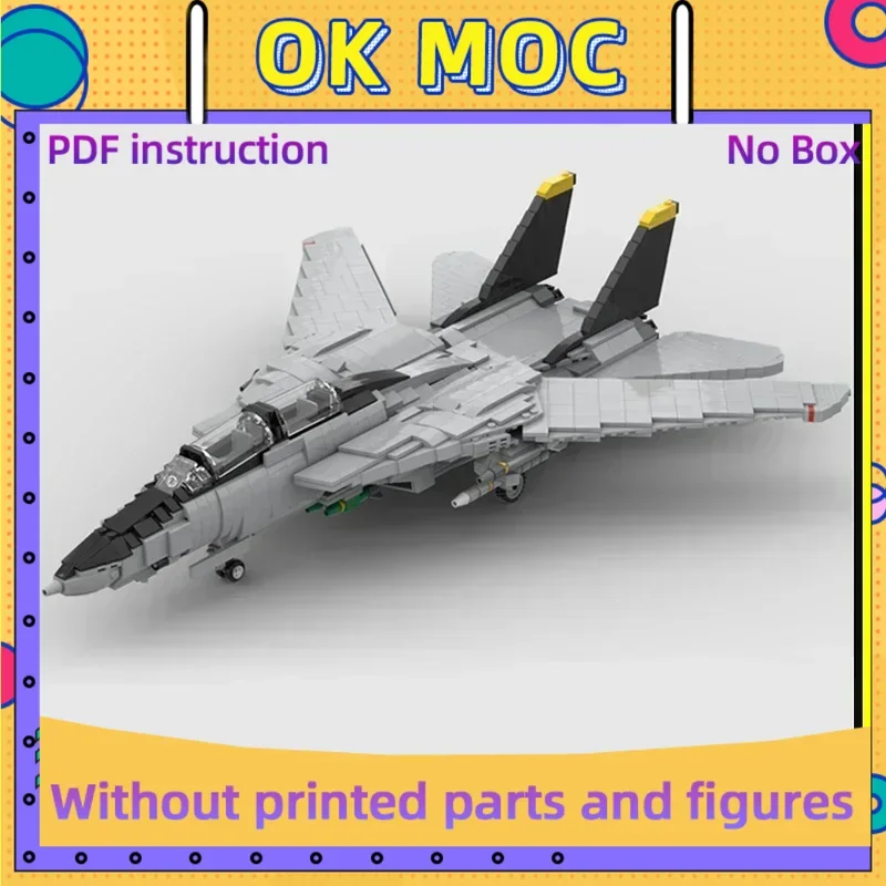 

Moc Building Bricks Military Aircraft Model F-14 Tomcat Fighter Technology Modular Blocks Gifts Christmas Toys DIY Sets Assembly
