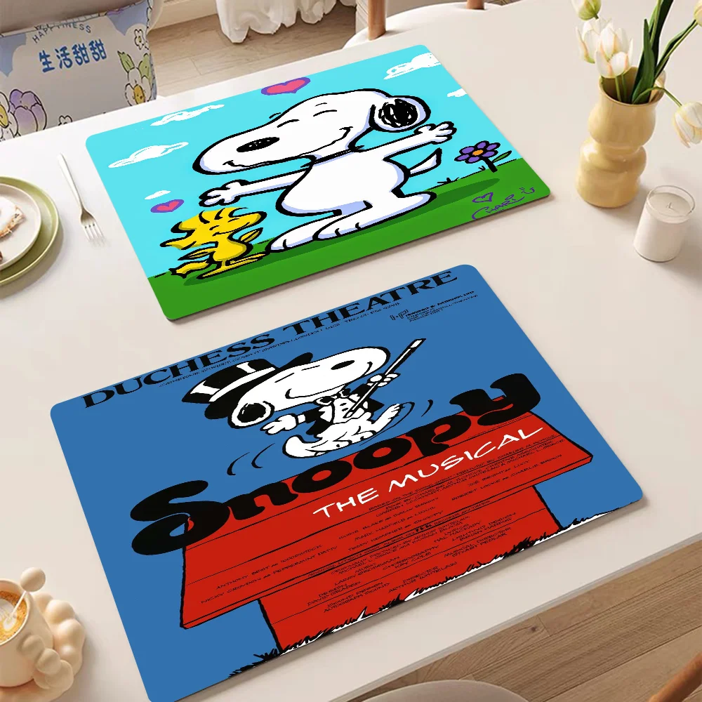 

Anime Snoopy Coffee Dish Quick Drying Kitchen Absorbent Drained Placemat For Table Bathroom Kitchen Draining Pads