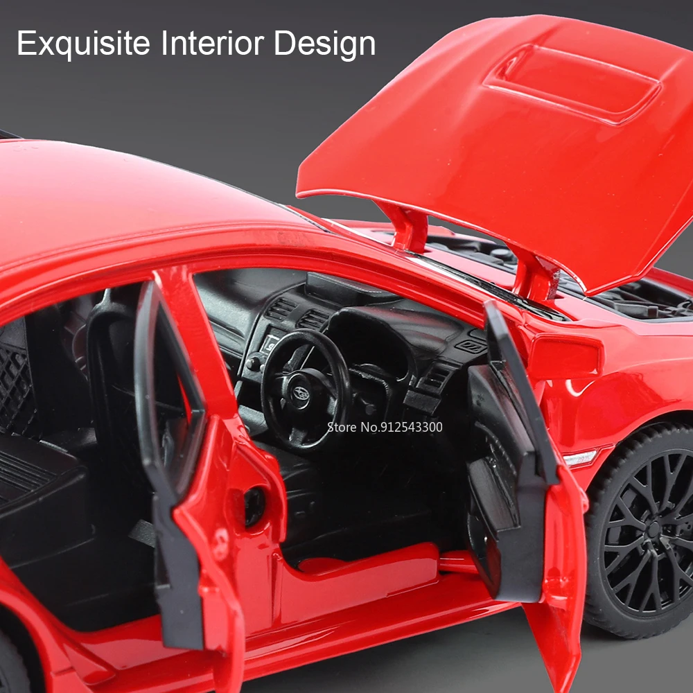 1:30 سوبارو WRX STI AE86 لعبة سيارة نموذج دييكاست سبيكة الصوت ضوء امتصاص الصدمات نماذج مركبات مصغرة هدايا للأطفال #4
