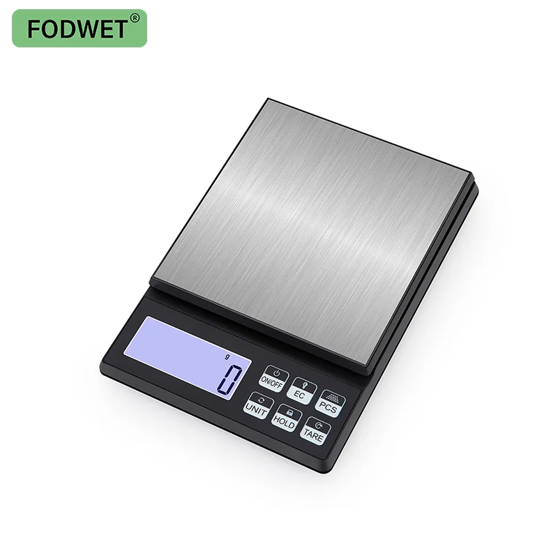 

FODWET 5 кг/0,1 г кухонные весы из нержавеющей стали с цифровым ЖК-дисплеем, многофункциональные кнопки для выпечки, приготовления пищи, приготовления еды