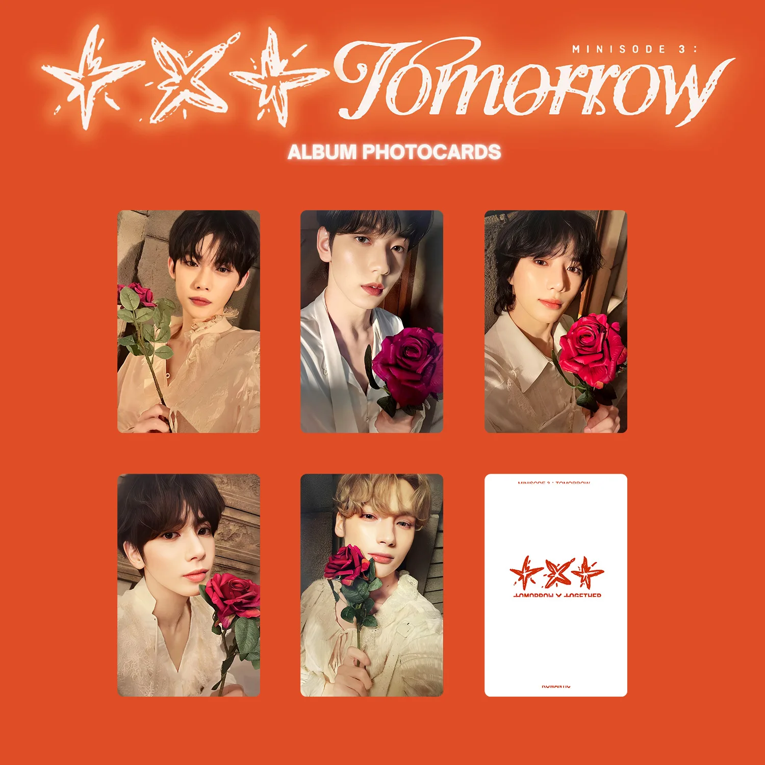 5Pcs/Set Idol Boy Lomo Cards New Album Minisode：3 TOMORROW HD Print Photo Cards BEOMGYU TAEHYUN HUENINGKAI Fans Collection Gifts