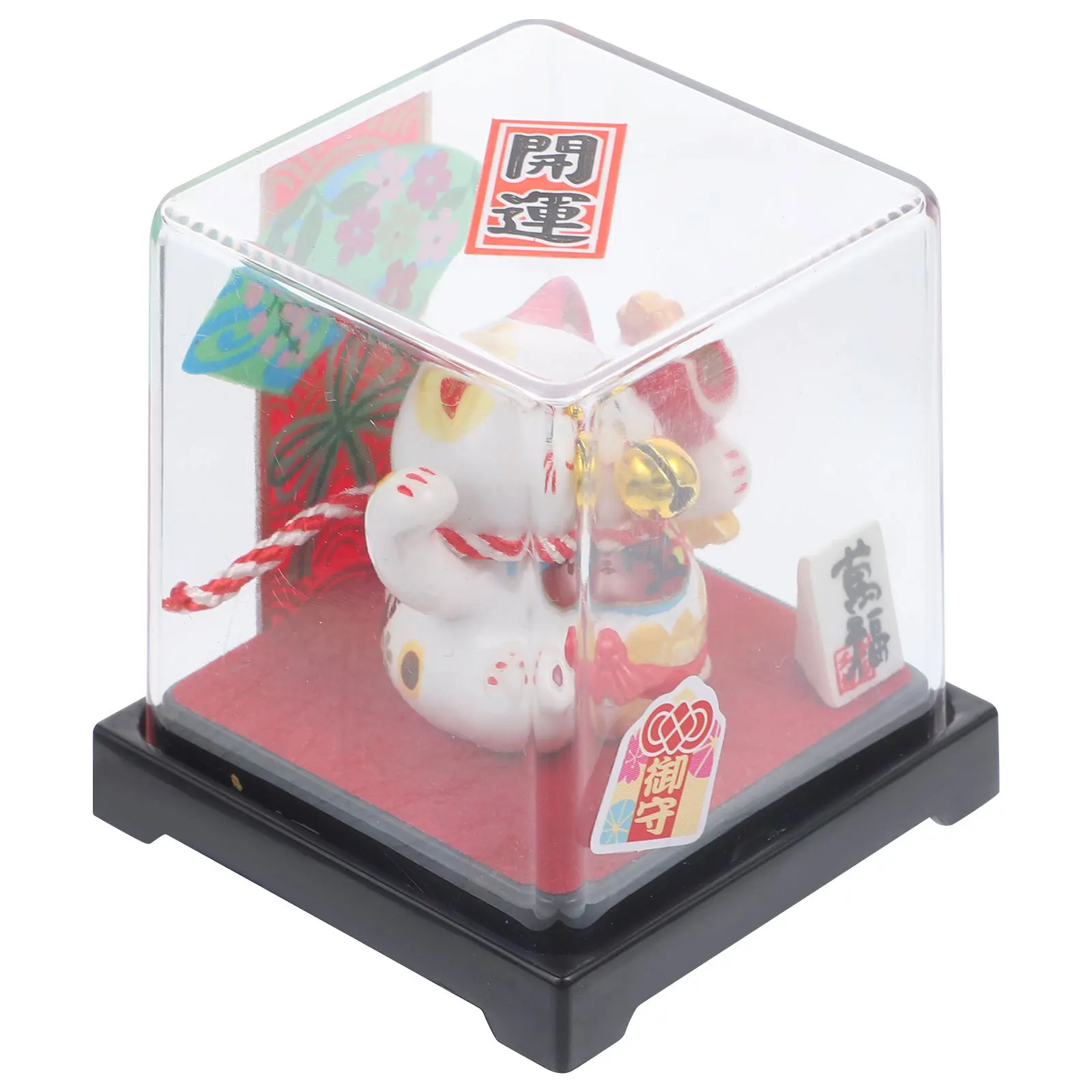 

Resin Cat Decor Japanese Style Home Car Desktop Ornament Exquisite Unique Miniature Long Lasting Gift Miniature Animals