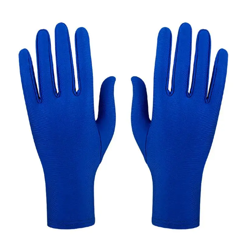 High Elastic Soft Gloves Breathable Fabric Stretch Sunscreen Mittens Etiquette Costume Prom Party Bright Color Spandex Gloves