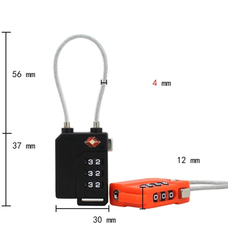 Plastic TSA Locks Combination Lock For Travel Luggage Suitcase Anti-theft Code Padlock Customs Password Lock