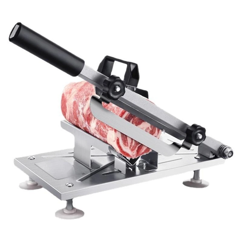 New Home Meat Slicer Machine - Frozen Beef/Lamb Roll Cutter with Adjustable 0.3-8mm Blade, Multi-Functional Potato & Meat Shredd