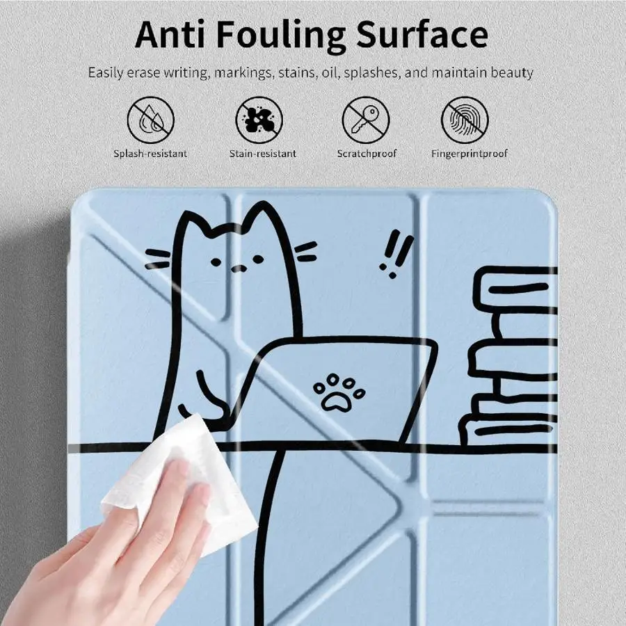 Funny Animal Cat Holder Cover Tablet Case For iPad Pro 2025 Pro 11th 10th 9th 8th 7th 12.9inch Mini 6 7 Air 4 5 M3 M2 M4 11inch