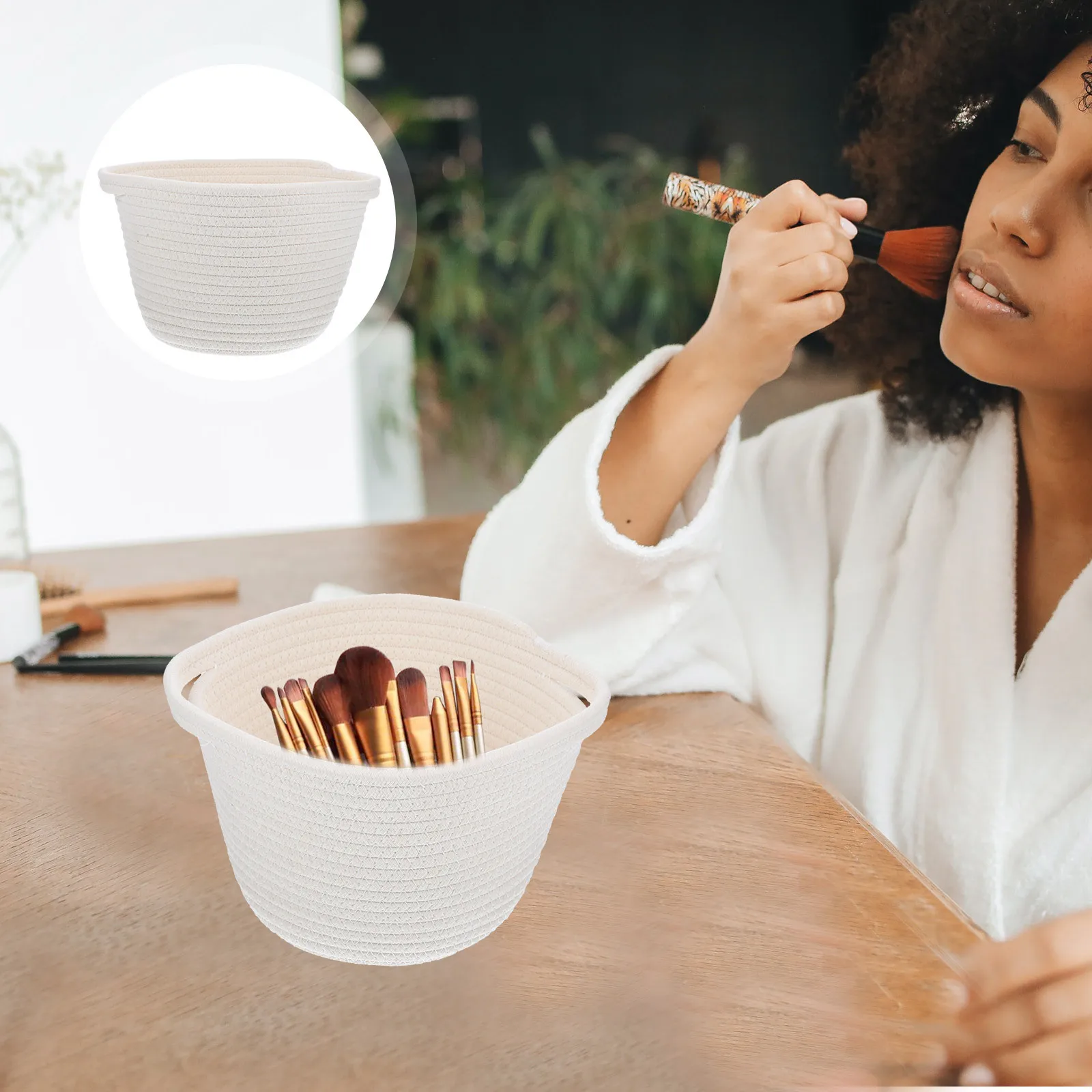 

Storage Basket Large Capacity Woven Organizer For Rope Baskets For Storage Bedroom Desktop Home Decor Rope Baskets